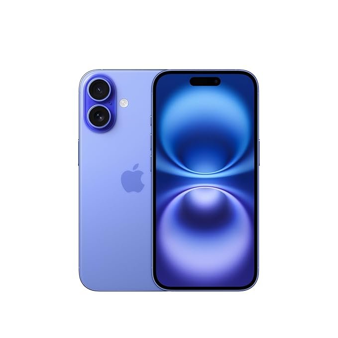 iPhone 16 128 GB: 5G Mobile Phone with Camera Control, A18 Chip and a Big Boost in Battery Life. Works with AirPods; Ultramarine Gallery