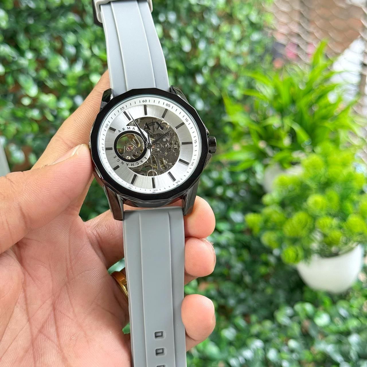 Armani Exchange-Inspired Open-Heart Silicon Strap Fashion Watch (Master Copy/Replica Design) Gallery