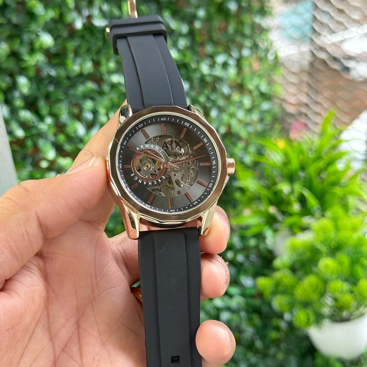 Armani Exchange-Inspired Open-Heart Silicon Strap Fashion Watch (Master Copy/Replica Design) Gallery