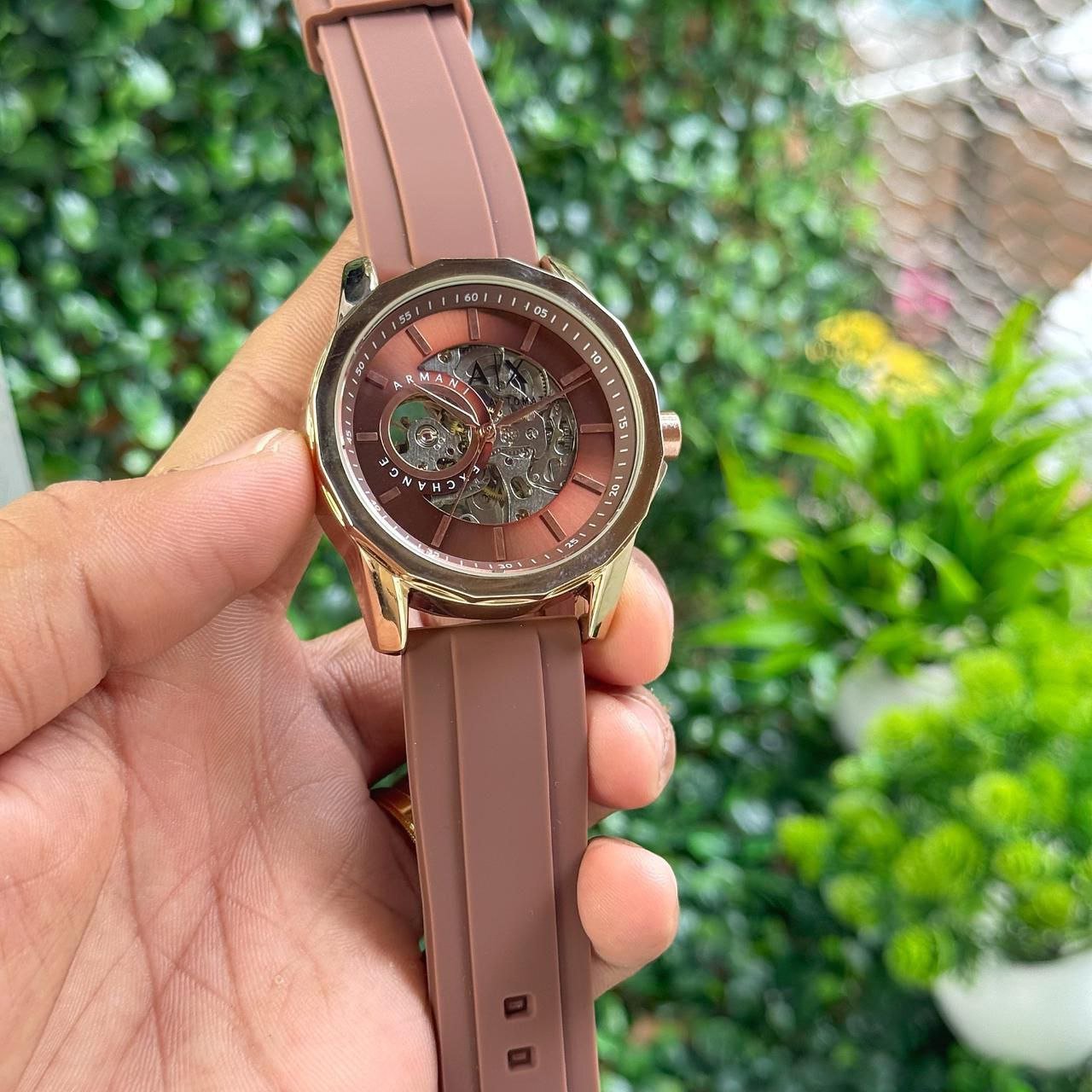 Armani Exchange-Inspired Open-Heart Silicon Strap Fashion Watch (Master Copy/Replica Design) Gallery