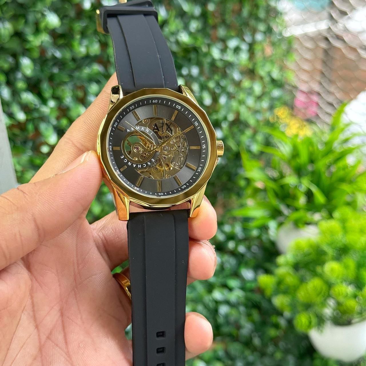 Armani Exchange-Inspired Open-Heart Silicon Strap Fashion Watch (Master Copy/Replica Design) Gallery