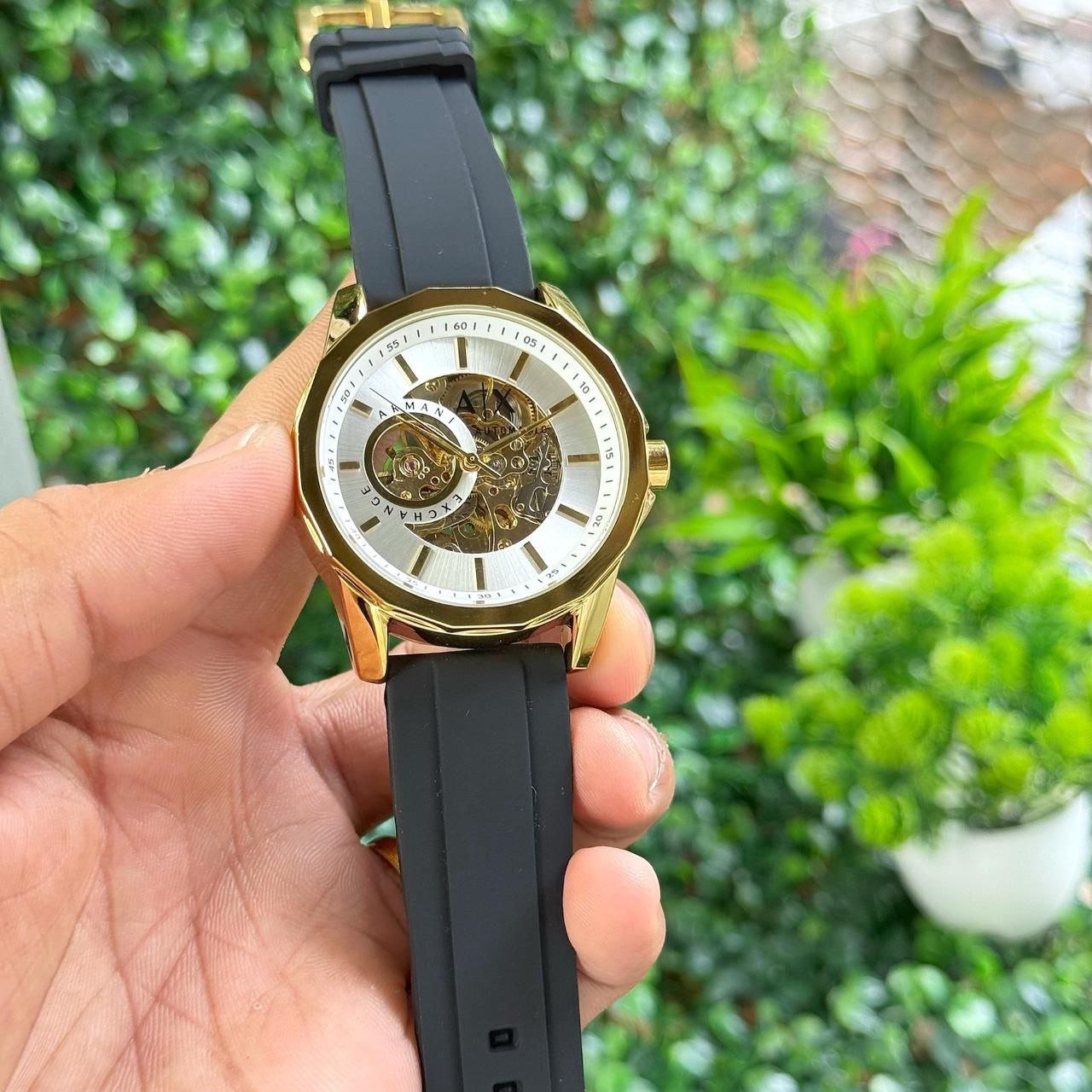 Armani Exchange-Inspired Open-Heart Silicon Strap Fashion Watch (Master Copy/Replica Design) Gallery