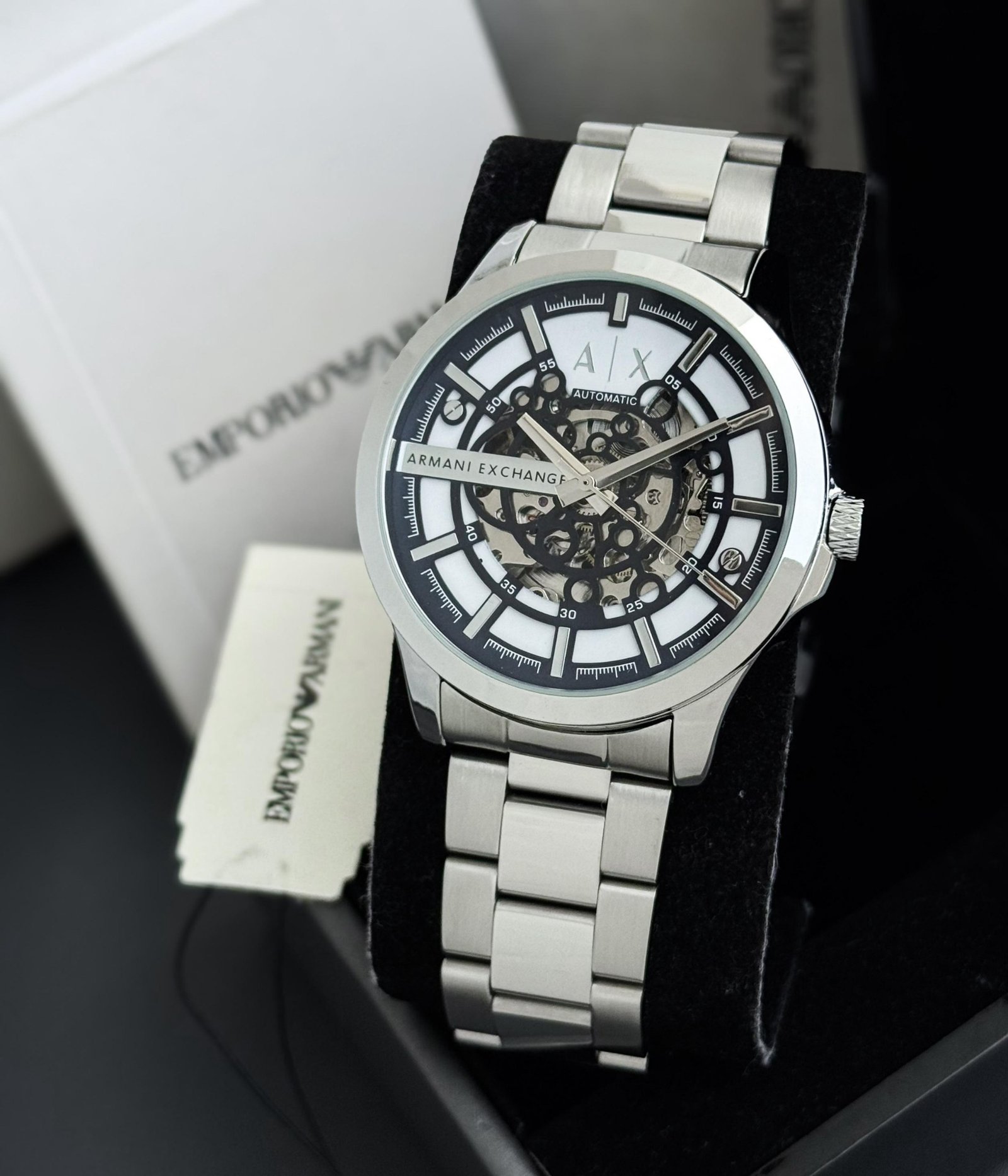 Armani Exchange Skeleton Automatic Watch Collection Hover