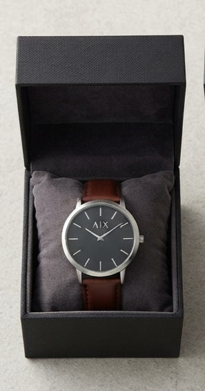Armani Exchange (A|X) Slim Leather Casual Watch Collection Hover