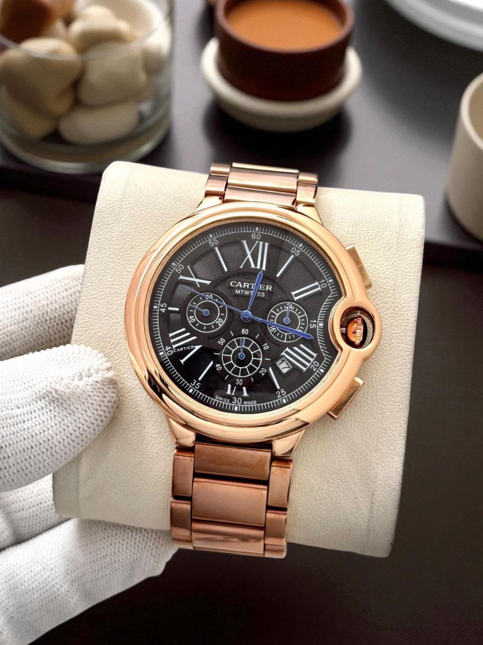 Cartier-Inspired Custom Chronograph Fashion Watch (Master Copy/Replica Design) Gallery