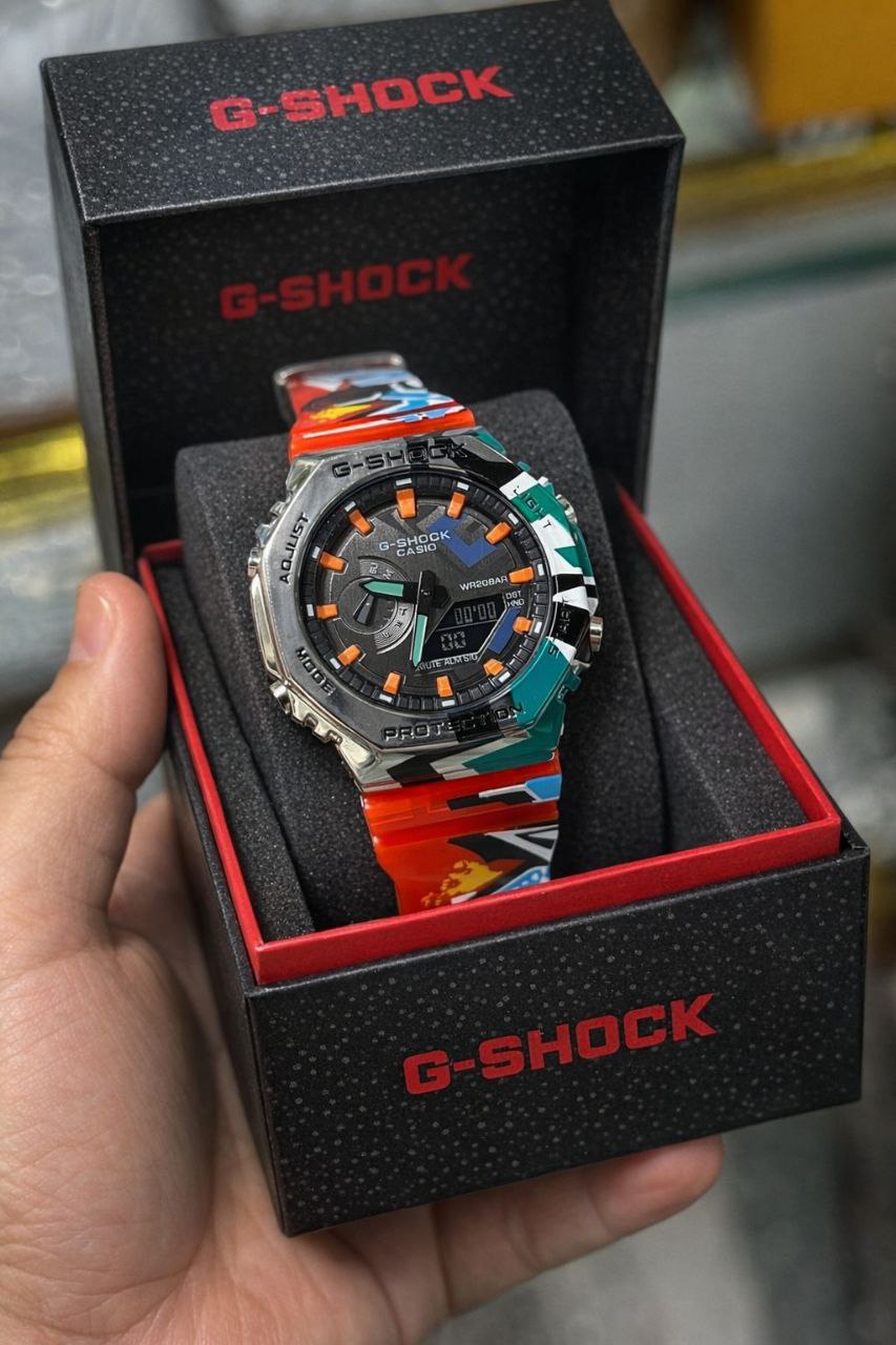Casio G-Shock "Street Spirit" Series (GM-2100SS-1ADR / Limited Edition Graffiti Art Print Bezel and Resin Strap)  Description: Hover