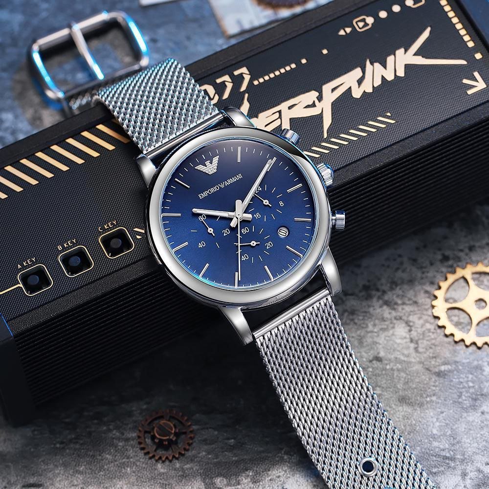 Emporio Armani-Inspired Mesh Strap Chronograph Watch (Master Copy/Replica Design) Gallery