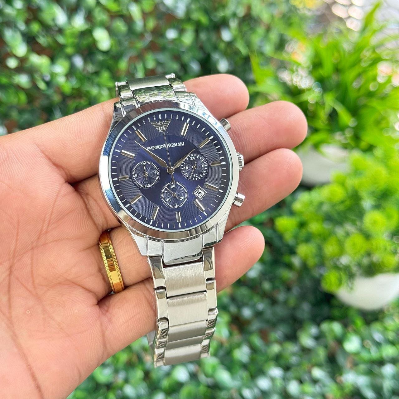 Emporio Armani Classic Chronograph Stainless Steel Watch Gallery