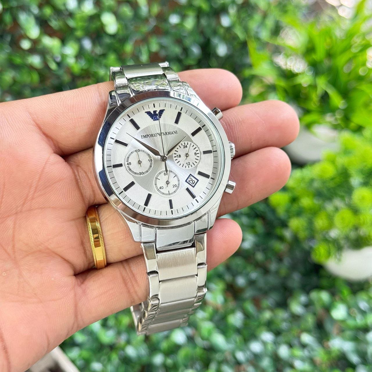 Emporio Armani Classic Chronograph Stainless Steel Watch Gallery