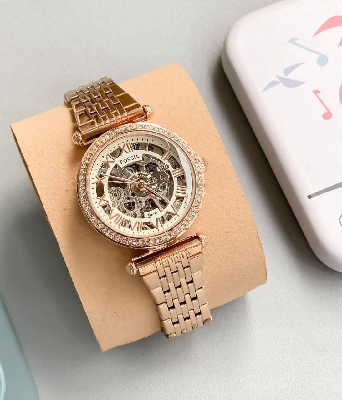 Fossil Lyric Three-Hand Automatic Two-Tone Women's Watch Gallery