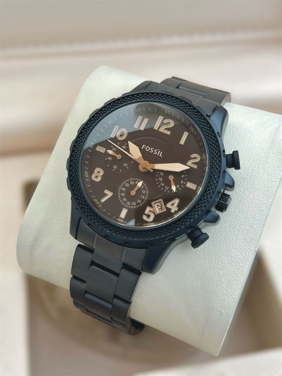 Fossil Nate Chronograph Black Stainless Steel Watch Gallery