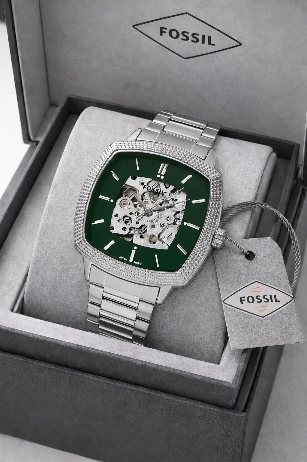 Fossil Square Automatic / Semi-Skeleton Stainless Steel Watch Collection (Master Copy/Replica or Original Variant) Gallery