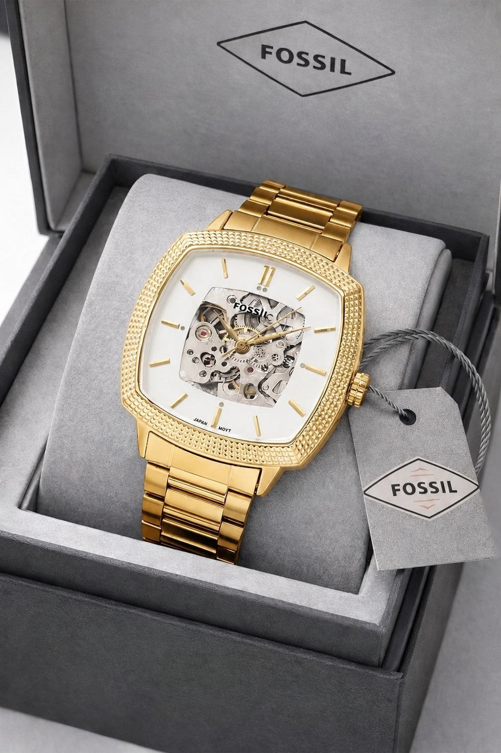 Fossil Square Automatic / Semi-Skeleton Stainless Steel Watch Collection (Master Copy/Replica or Original Variant) Gallery