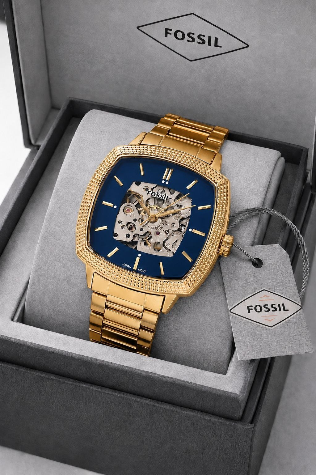 Fossil Square Automatic / Semi-Skeleton Stainless Steel Watch Collection (Master Copy/Replica or Original Variant) Gallery