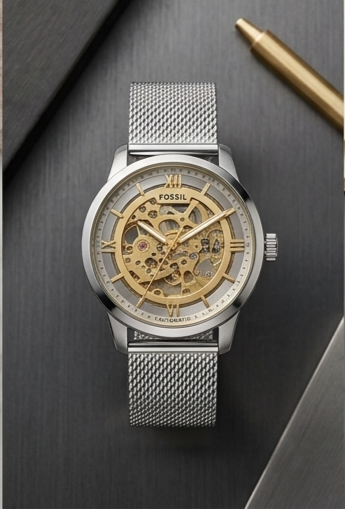 Fossil Townsman Automatic Dark Brown Leather Watch Gallery