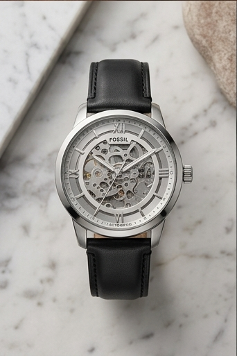Fossil Townsman Automatic Dark Brown Leather Watch Gallery