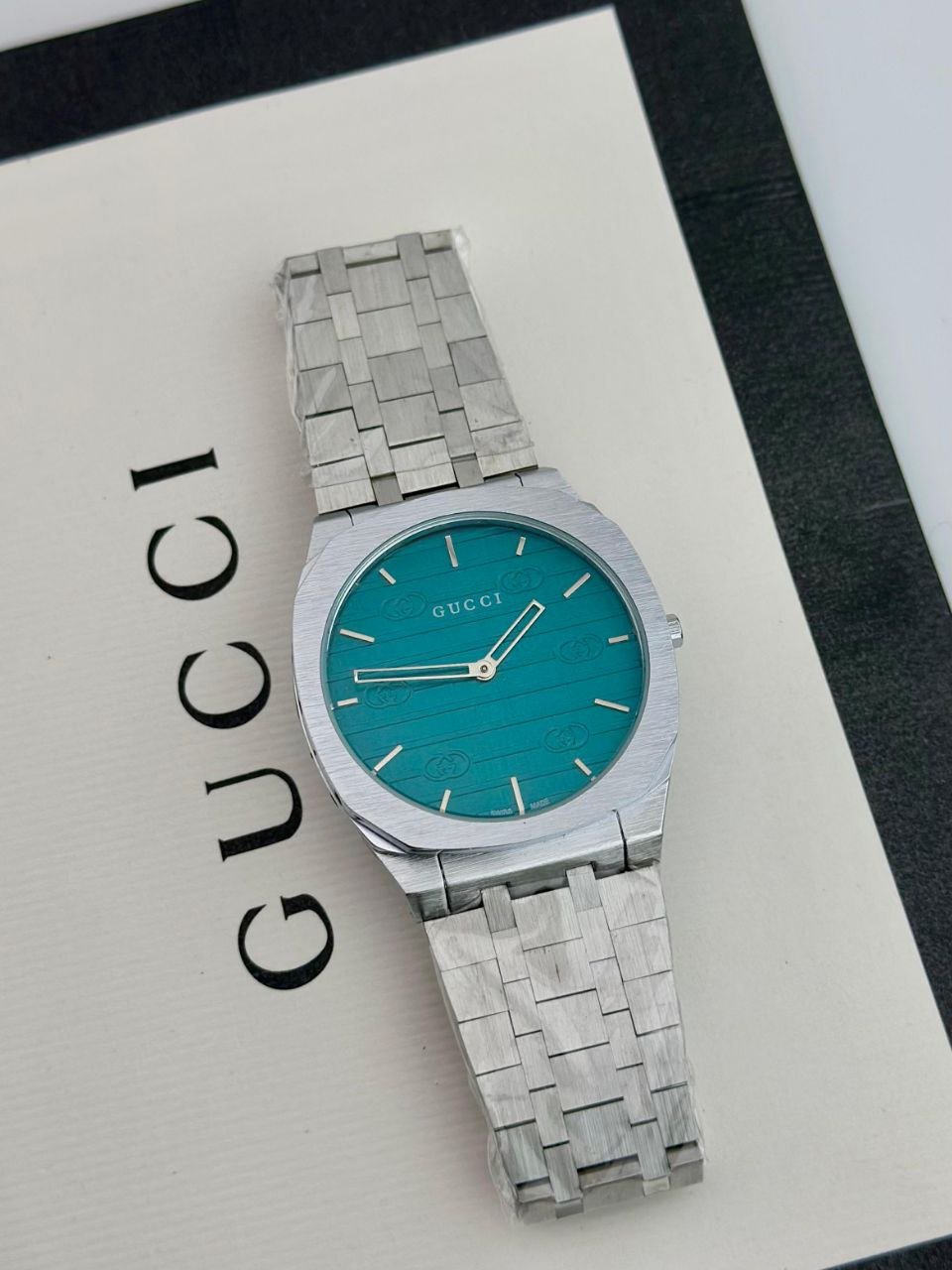 Gucci Two-Tone Cushion-Case Swiss Watch Gallery