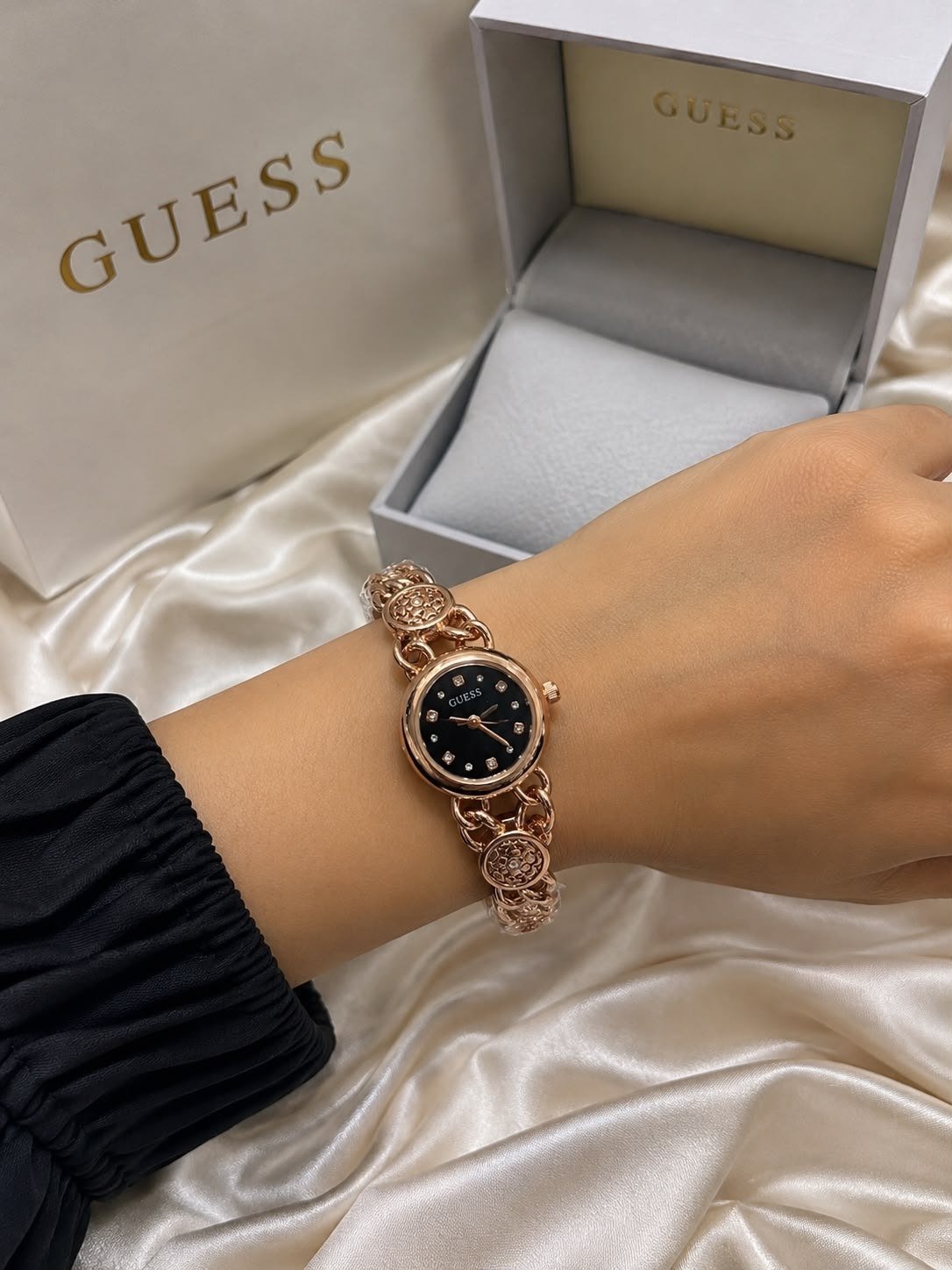 Guess Rose Gold-Tone Women's Jewelry Bracelet Watch Gallery