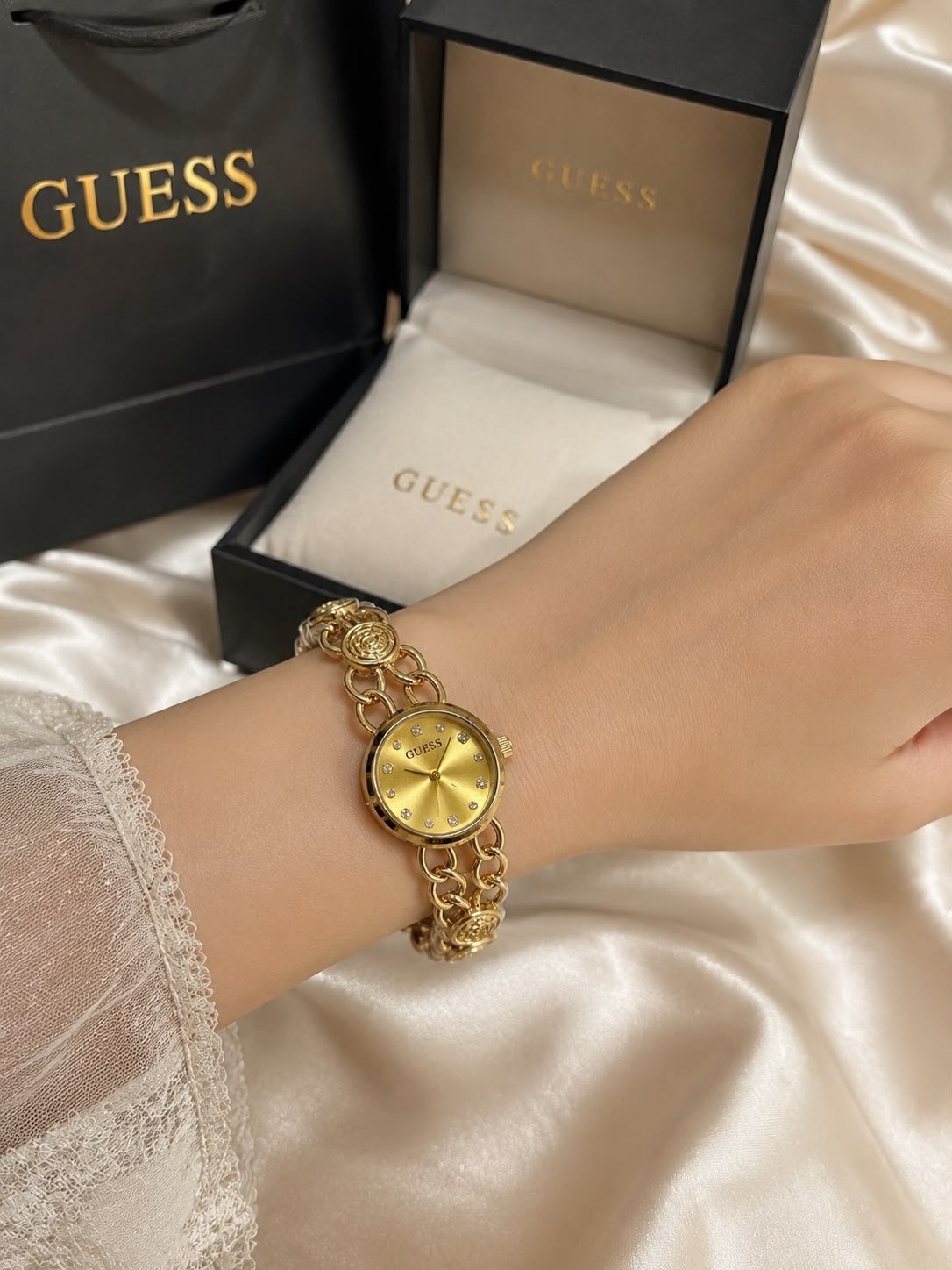 Guess Rose Gold-Tone Women's Jewelry Bracelet Watch Gallery