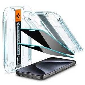 Iphone 15 Pro Spigen EZ fit PRIVACY Glass Hover