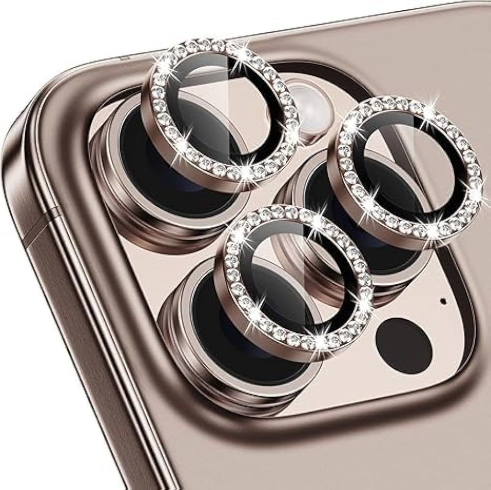 Iphone 16 Pro Camera Lens Protector Diamond Glitter Hover