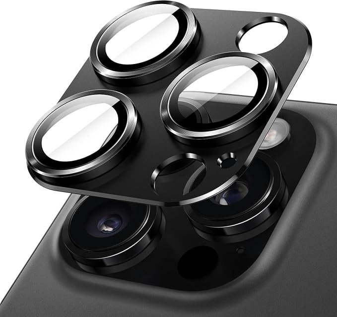 Iphone 16 Pro Max Camera Lens Protector Black Hover