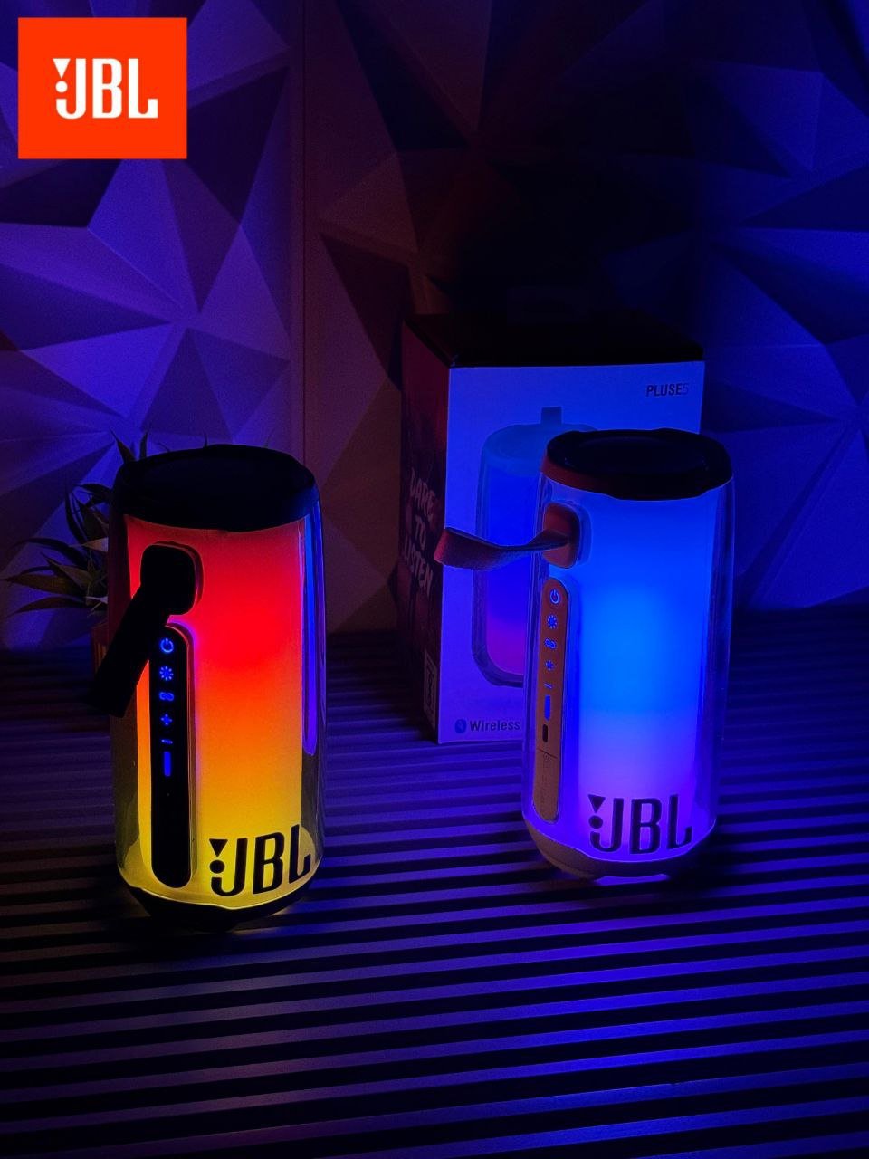 JBL Pulse 5 (or Pulse 5 Plus style wireless light-up speaker) Hover