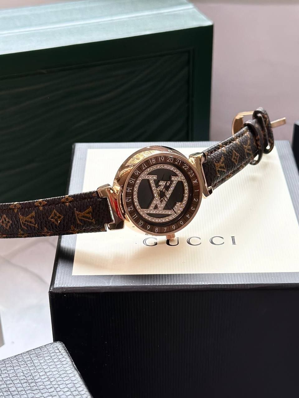 Louis Vuitton Monogram & Interlocking-G Fashion Hybrid Watch Gallery