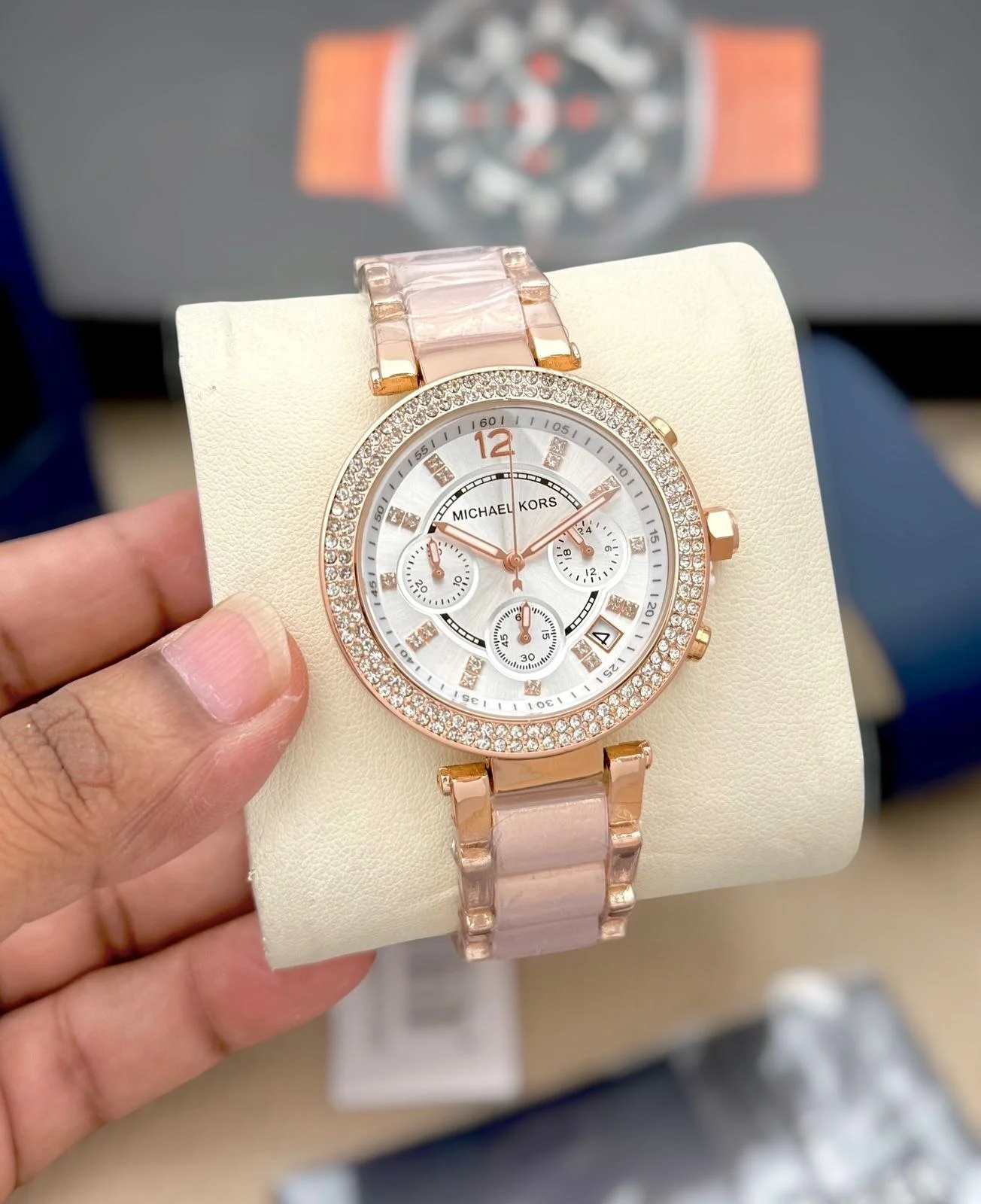 Michael Kors Women's Runway / Parker Glitz Chronograph Watch Gallery