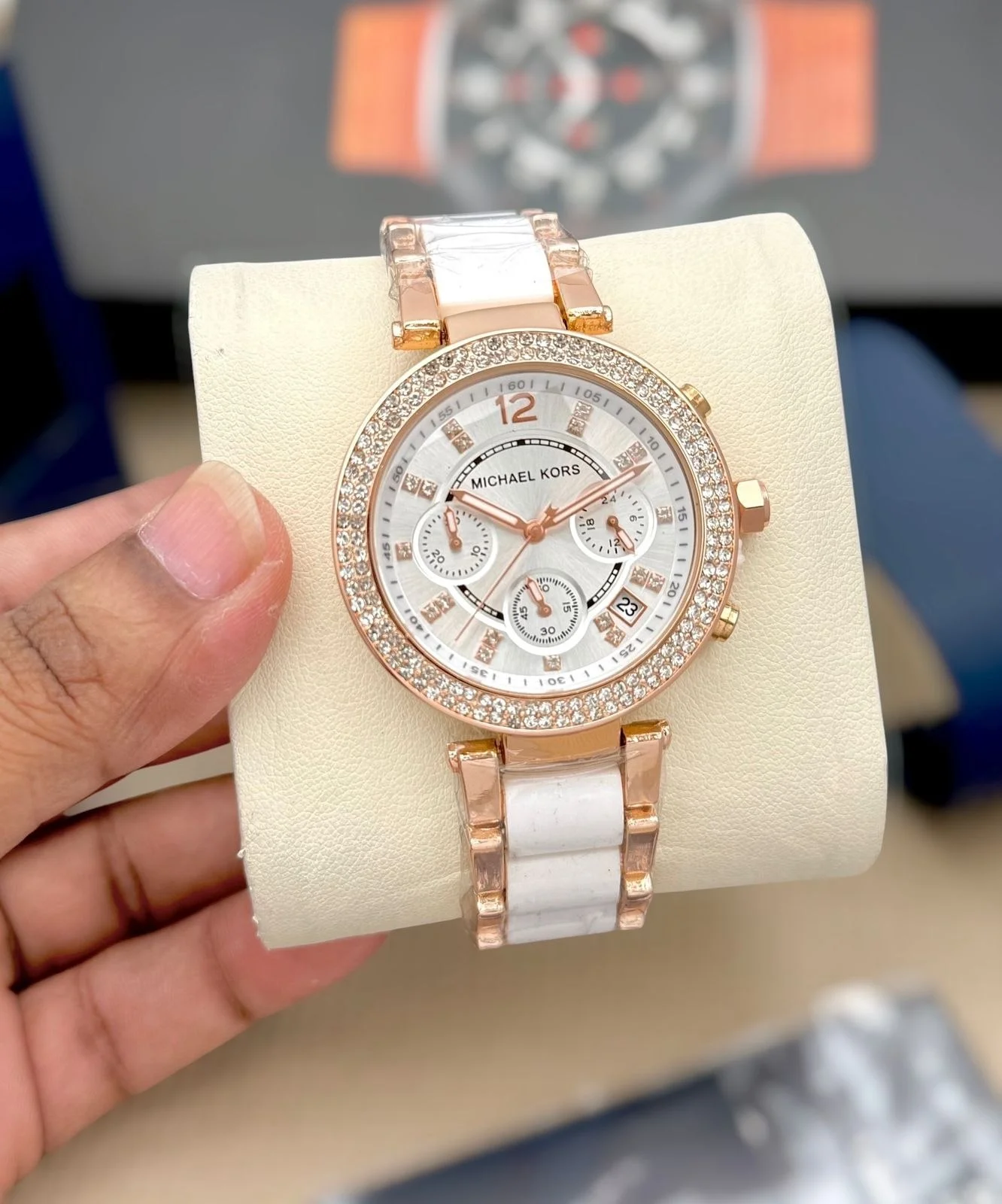 Michael Kors Women's Runway / Parker Glitz Chronograph Watch Gallery