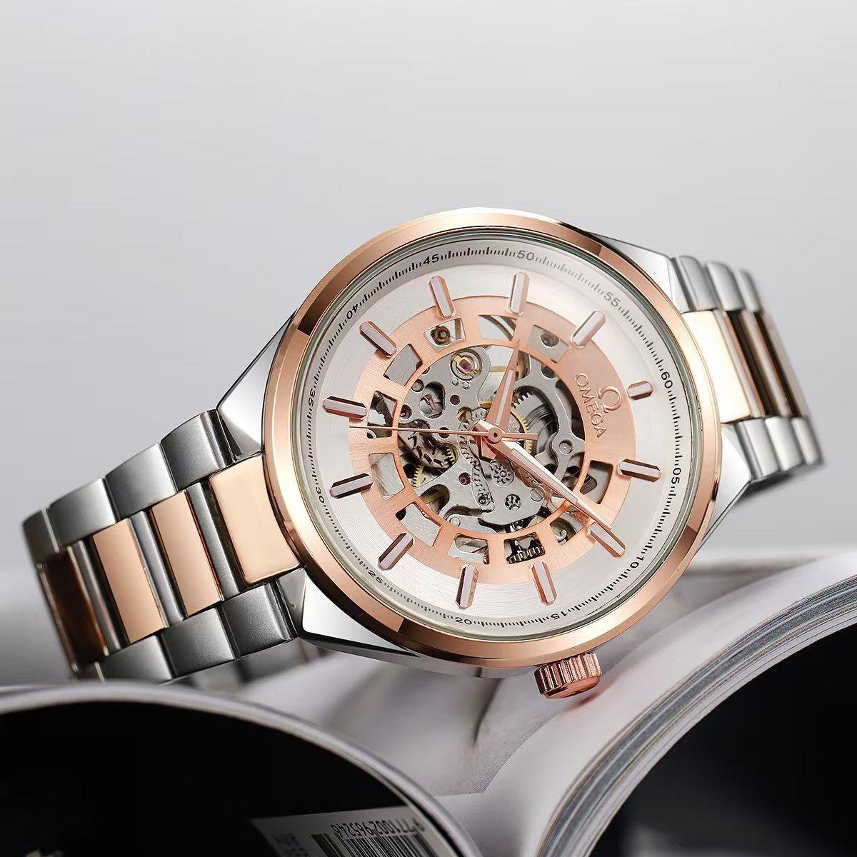 Omega Two-Tone Skeleton Automatic Watch Collection Gallery