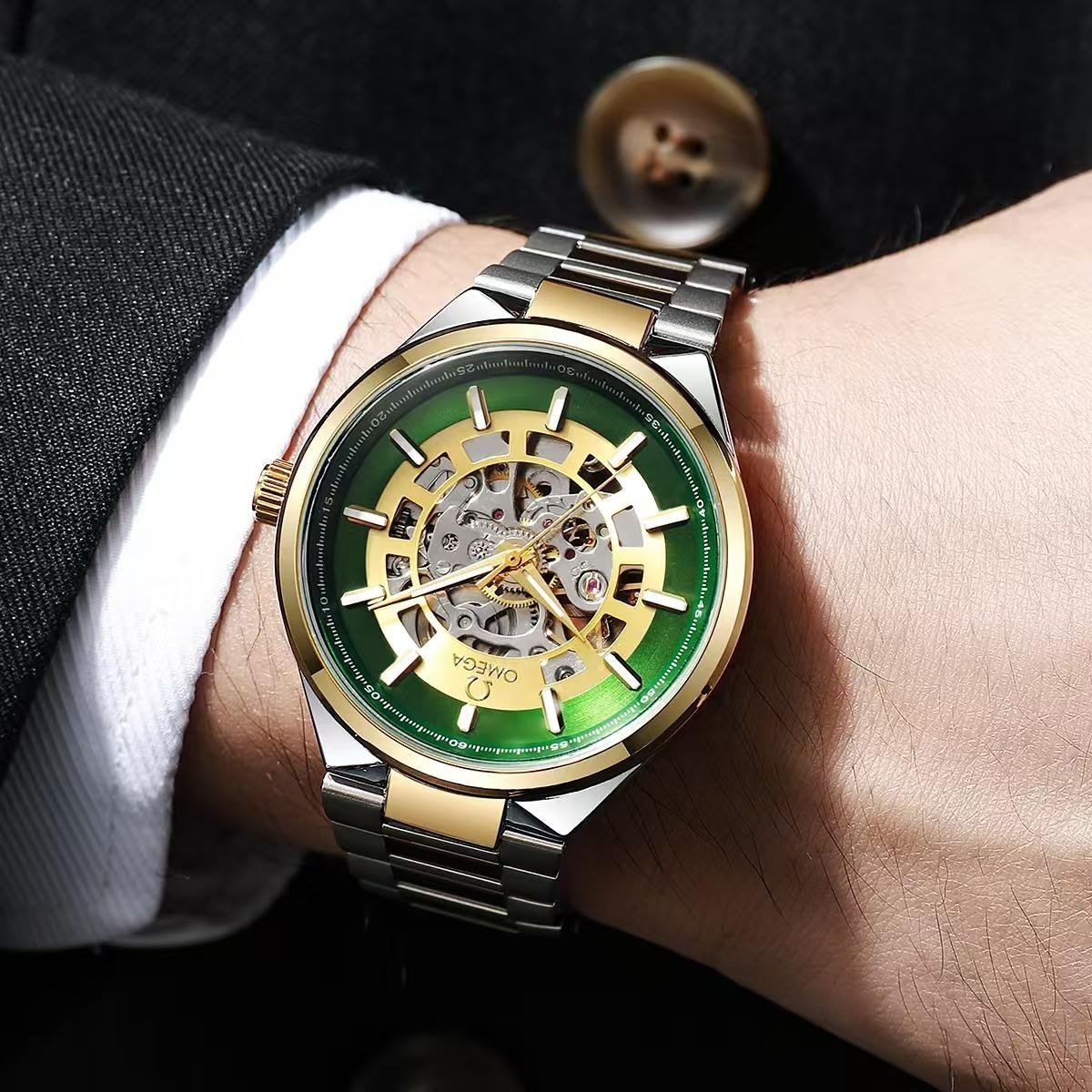 Omega Two-Tone Skeleton Automatic Watch Collection Gallery