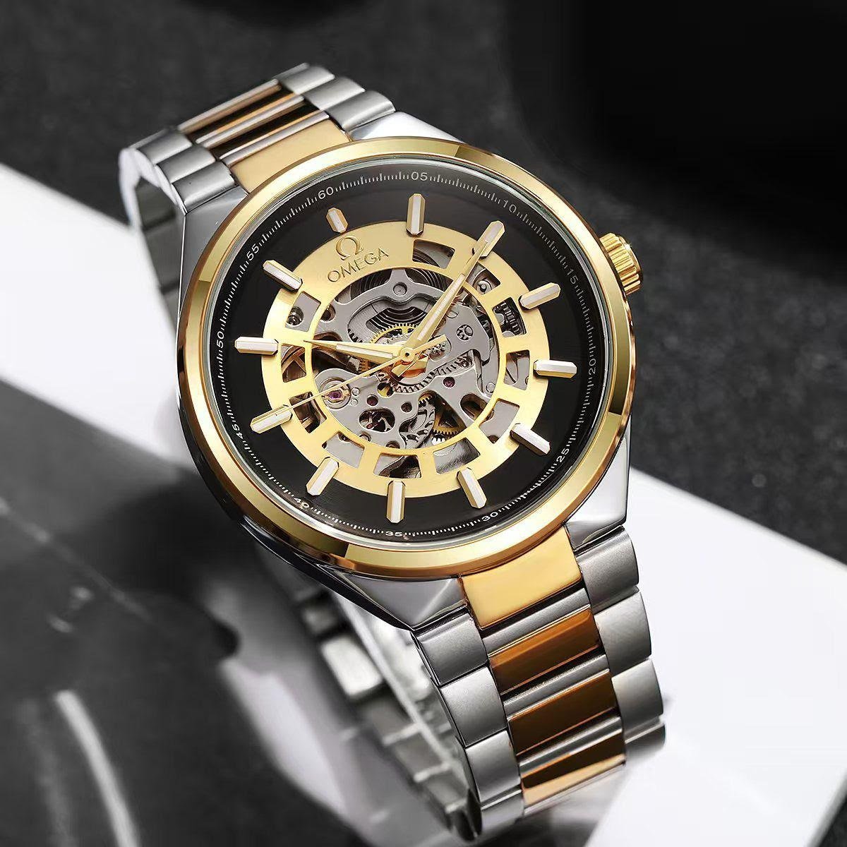 Omega Two-Tone Skeleton Automatic Watch Collection Gallery
