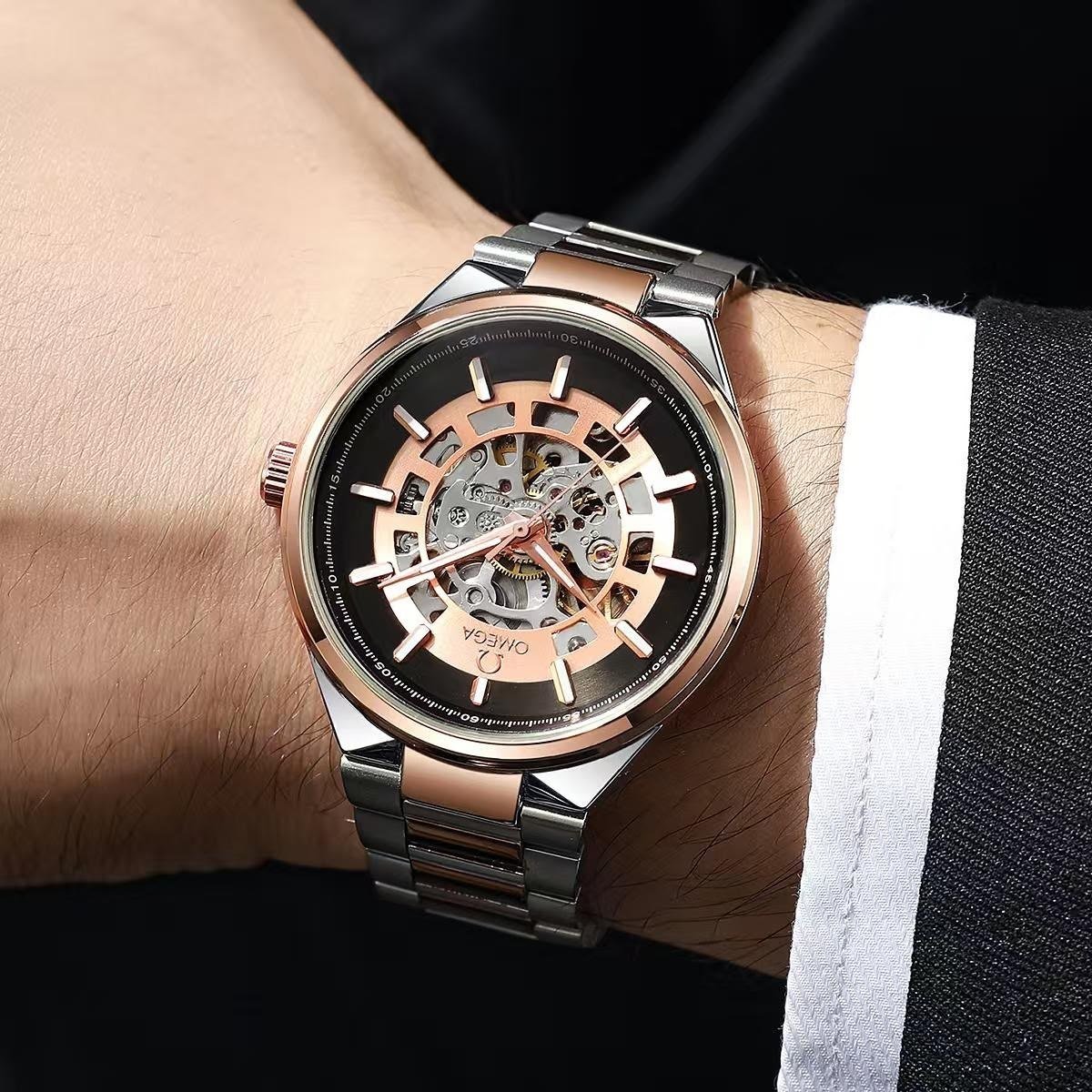 Omega Two-Tone Skeleton Automatic Watch Collection Gallery