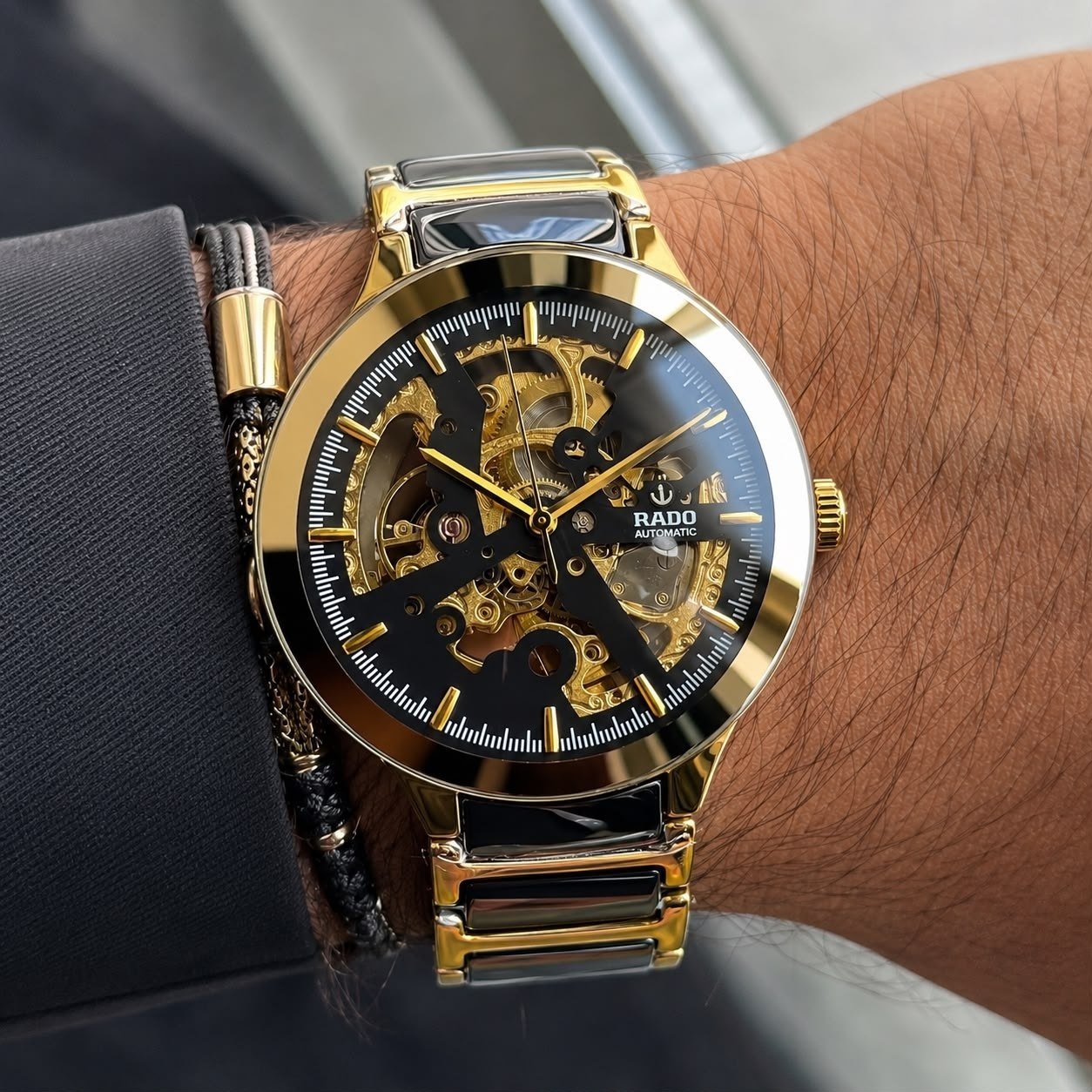 Rado Centrix Automatic Skeleton (Gold & Black High-Tech Ceramic Variant) Hover