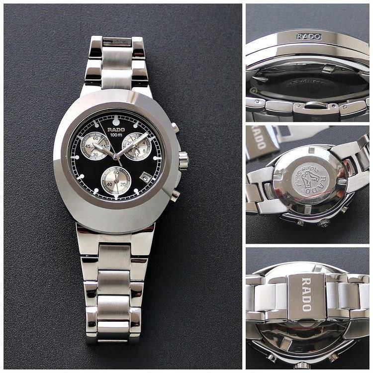 Rado DiaStar Original Chronograph (Silver & Black Dial with Faceted Bezel) — Model Variant Rado DiaStar Chronograph Steel Series Gallery