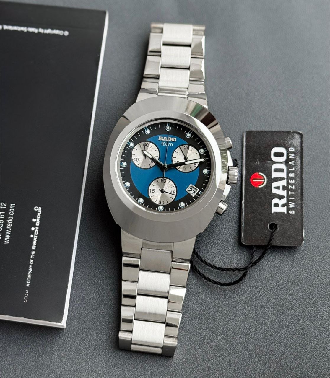 Rado DiaStar Original Chronograph (Blue Dial & Stainless Steel Bracelet Edition) — Model Gallery