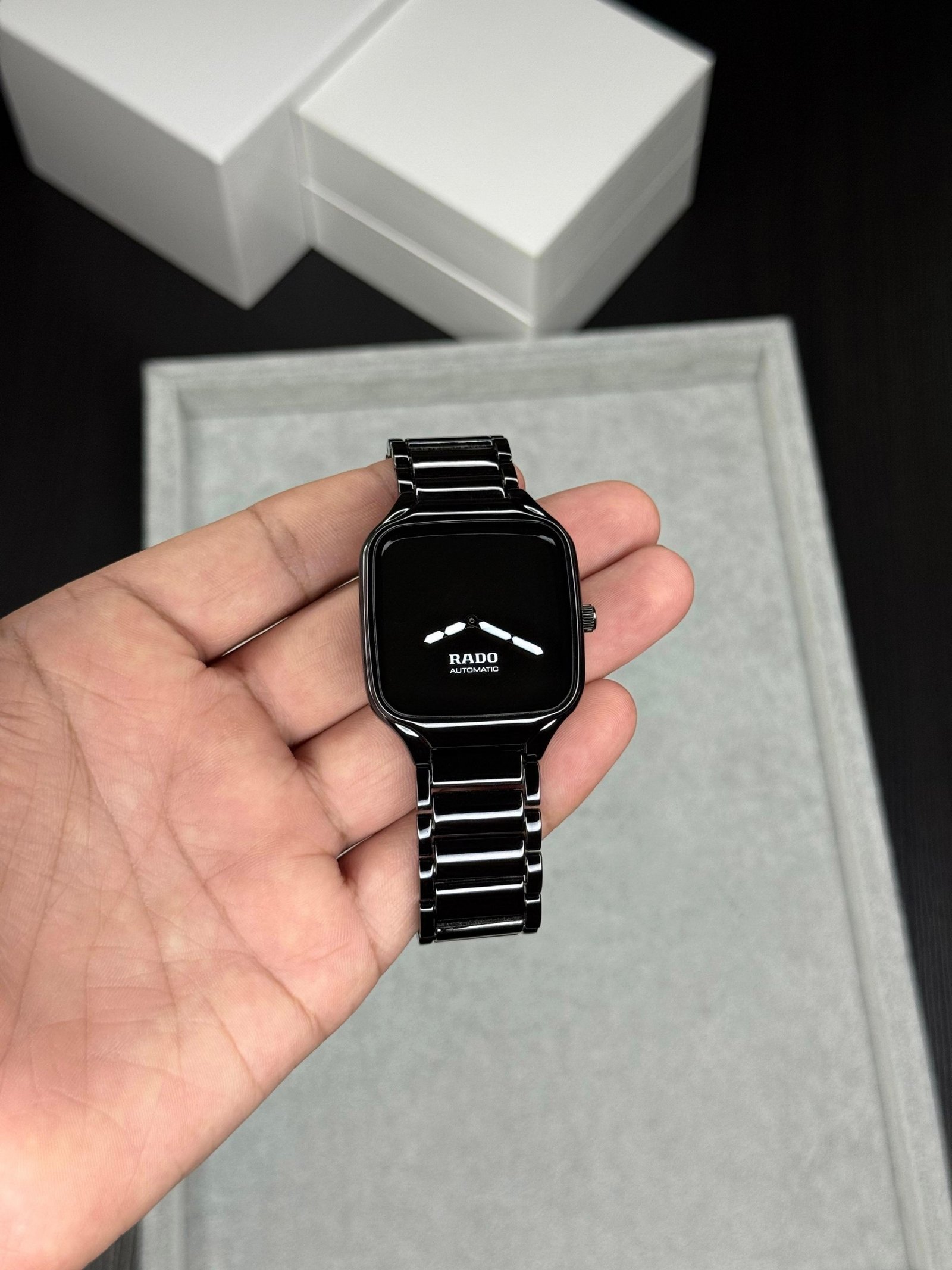 Rado True Square Undigital High-Tech Ceramic Automatic Watch Gallery