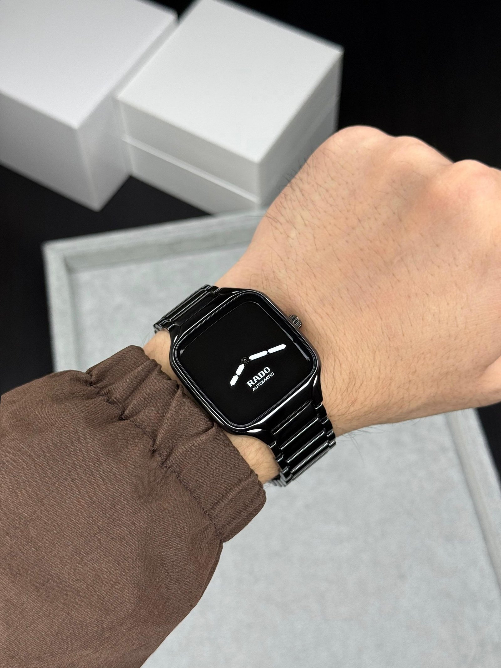 Rado True Square Undigital High-Tech Ceramic Automatic Watch Gallery