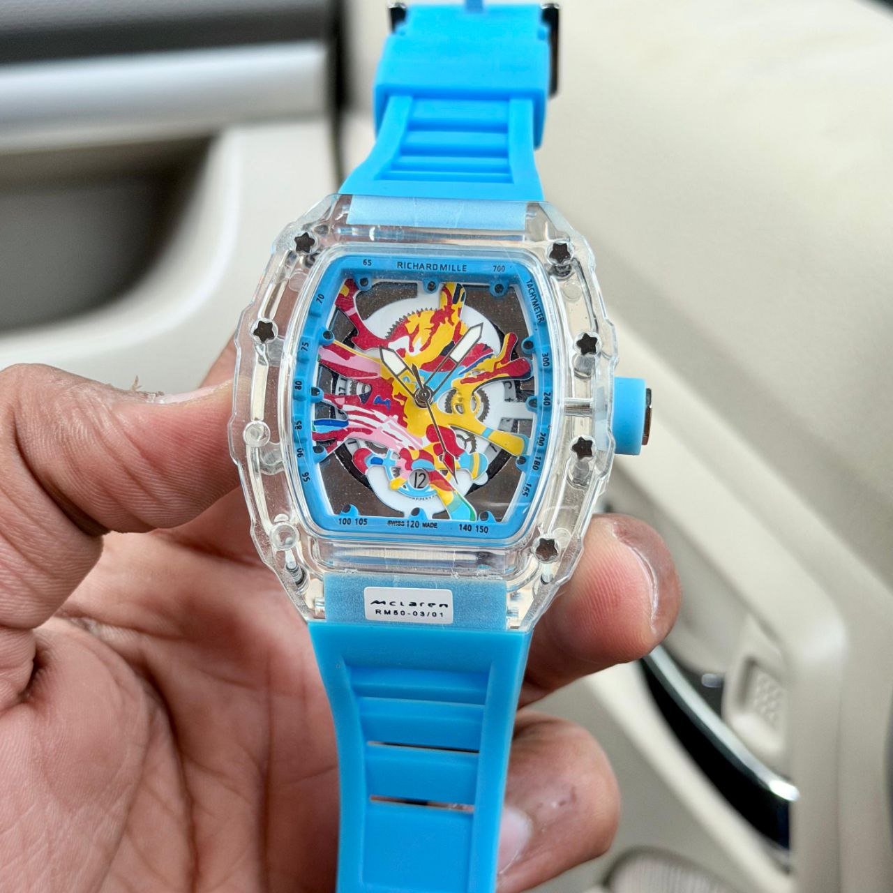 Richard Mille RM 50-03 McLaren Transparent Case Colorful Rubber Strap Edition Gallery