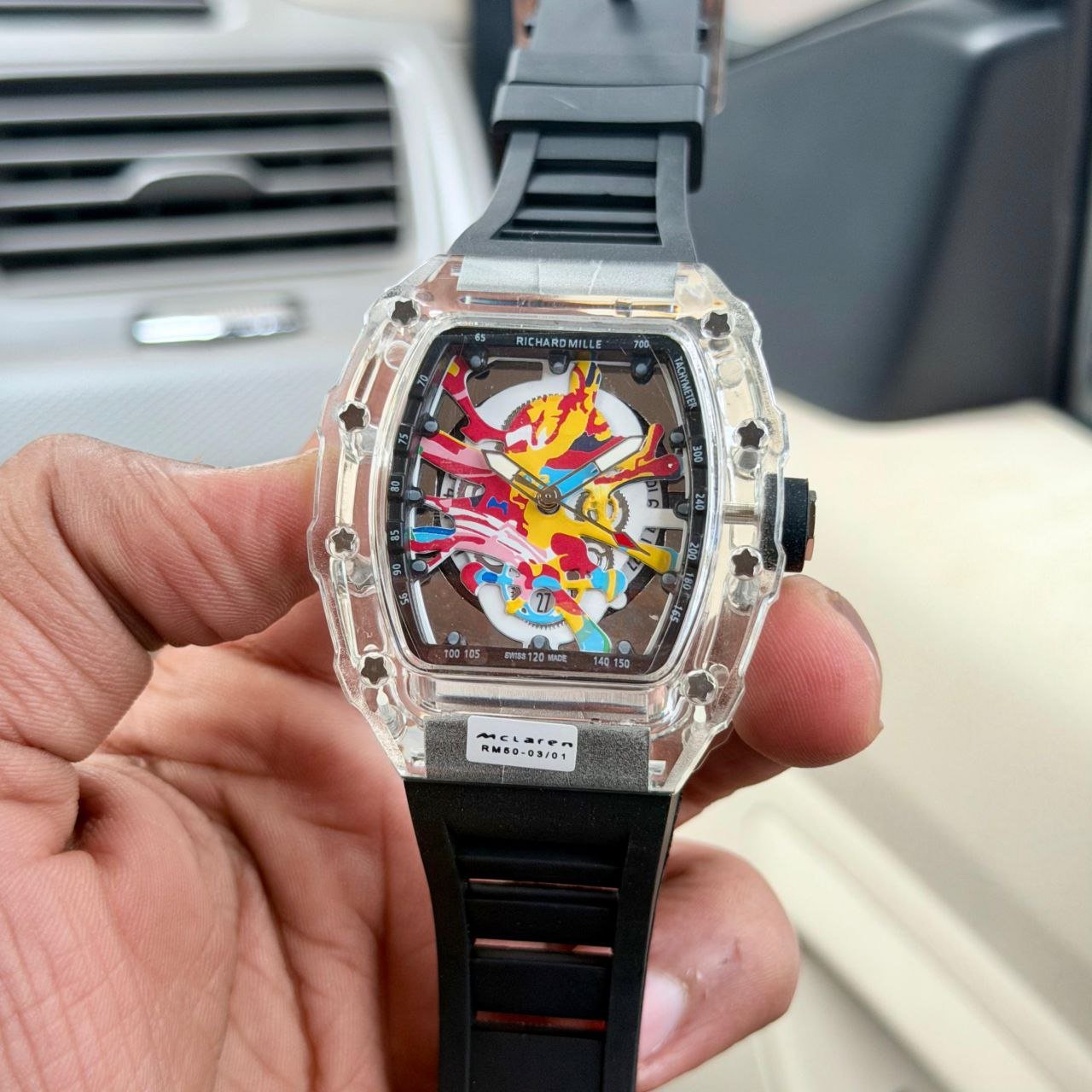 Richard Mille RM 50-03 McLaren Transparent Case Colorful Rubber Strap Edition Gallery