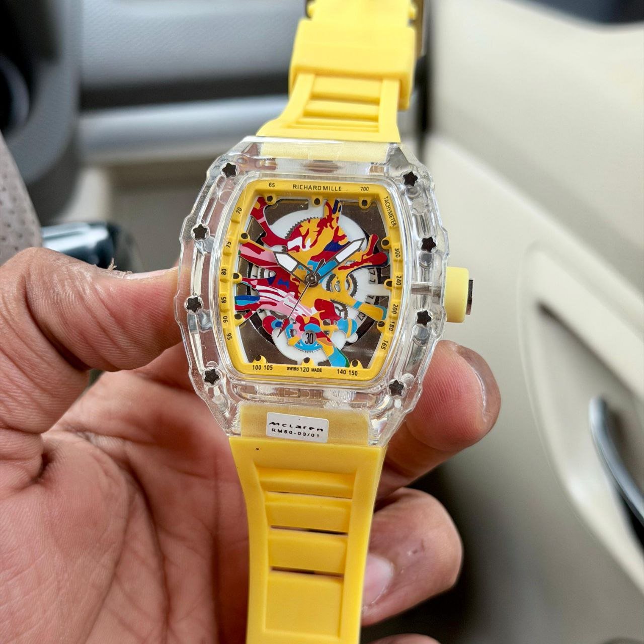 Richard Mille RM 50-03 McLaren Transparent Case Colorful Rubber Strap Edition Gallery