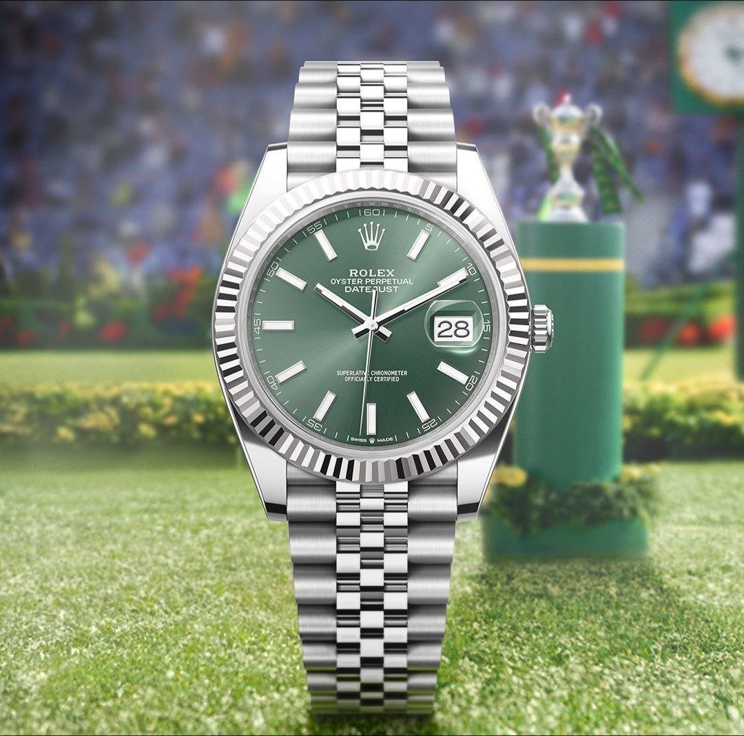 Rolex Datejust 36 (Mint Green Sunburst Dial with Fluted Bezel and Jubilee Bracelet) — Model Gallery