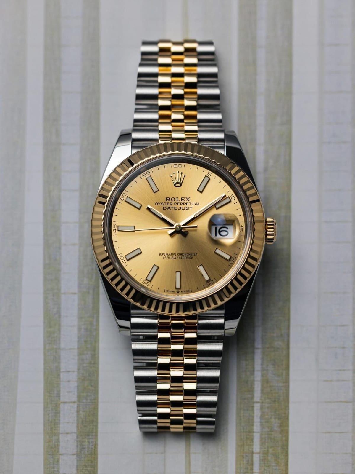 Rolex Datejust 36 Two-Tone (Yellow Rolesor) with Champagne Dial and Jubilee Bracelet Hover