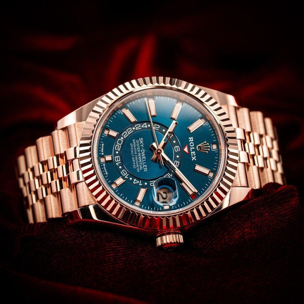 Rolex Sky-Dweller 18K Everose Gold on Jubilee Bracelet Gallery