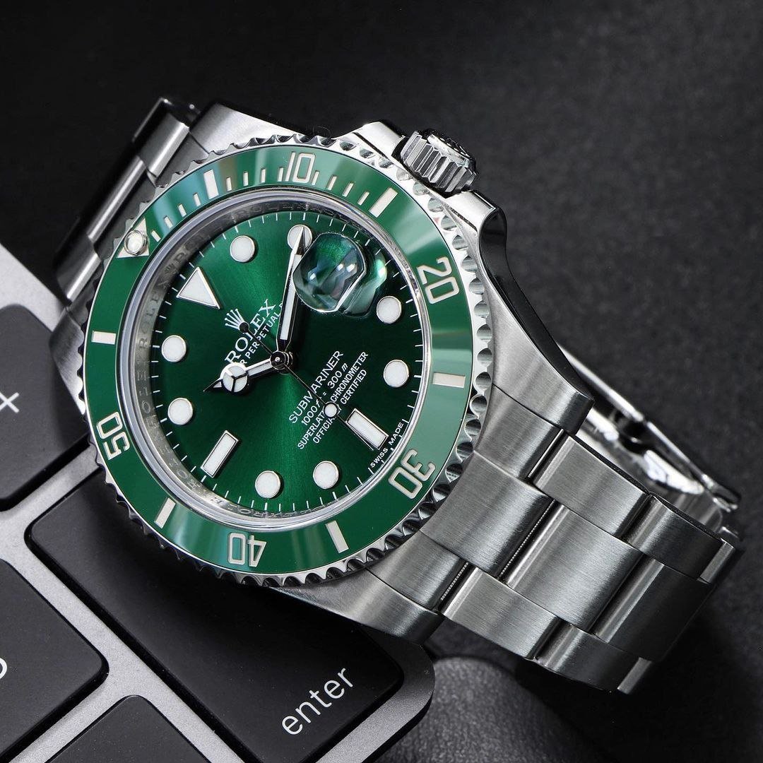 Rolex Submariner Date "Starbucks" — Oystersteel Case with Green Cerachrom Bezel, Black Dial, and Oyster Bracelet Gallery