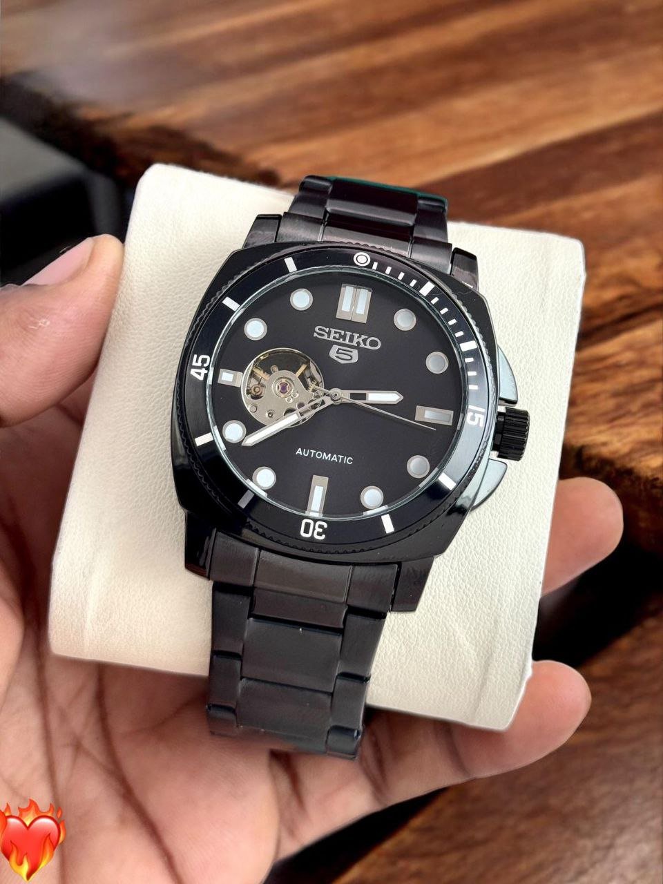 Seiko 5 Sports Open-Heart Automatic Diver-Style Watch Hover