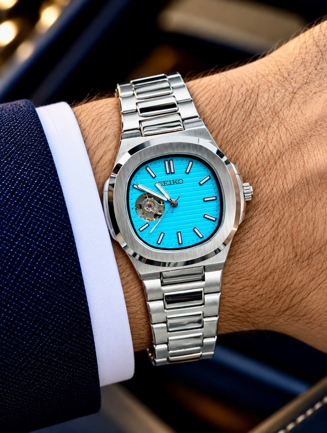 Seiko MOD "Seikonaut / Nautilus" Open Heart Automatic Custom Series Gallery