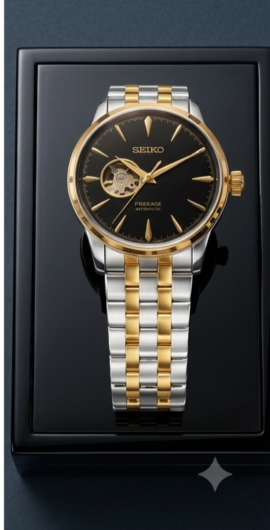 Seiko Presage "Cocktail Time" Open-Heart Automatic Watch Gallery
