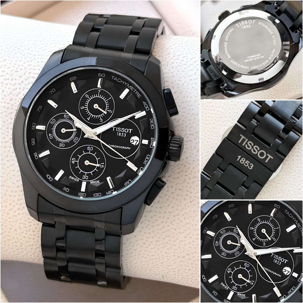Tissot 1853 Chronograph (All-Black Stealth Stainless Steel Edition) Hover